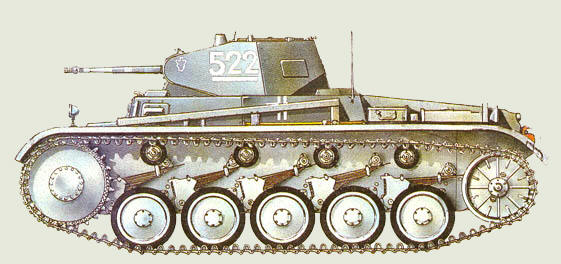Pz Kpfw II Ausf C 5-  2-   1-   (5/Pz.Rgt.2 1.Panzer Divizion), , 1940 