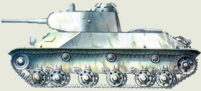 Т-50 в зимнем камуфляже, 7-я армия, Карельский фронт, зима 1941 года.