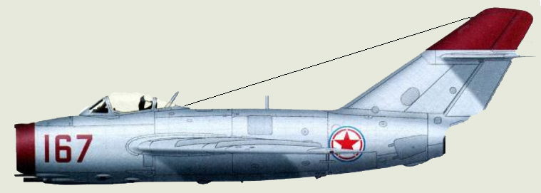МиГ-15  с опознавательными знаками КНДР